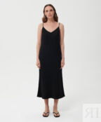 Платье-комбинация прямой формы черное GLVR (XL)