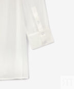 Блузка полупрозрачная с длинным рукавом белая GLVR (M)