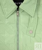 Куртка укороченная стеганая со спущенным плечом салатовая GLVR (S)