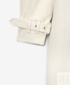 Пальто из экокожи белое GLVR (XL)