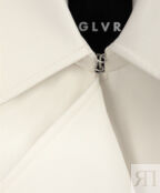 Пальто из экокожи белое GLVR