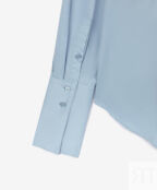 Блузка с широкими манжетами голубая GLVR (M)