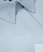 Блузка с широкими манжетами голубая GLVR