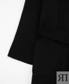 Пальто свободной формы с запахом черное GLVR (M)