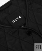 Пальто стеганое без воротника черное GLVR (M)