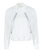 Хлопковая куртка MM6 Maison Margiela S52AM0282 белый 44