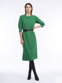 Платье-миди с разрезом зеленое (50) Elis