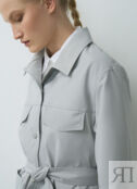 Куртка-рубашка с поясом, Серый O`Stin