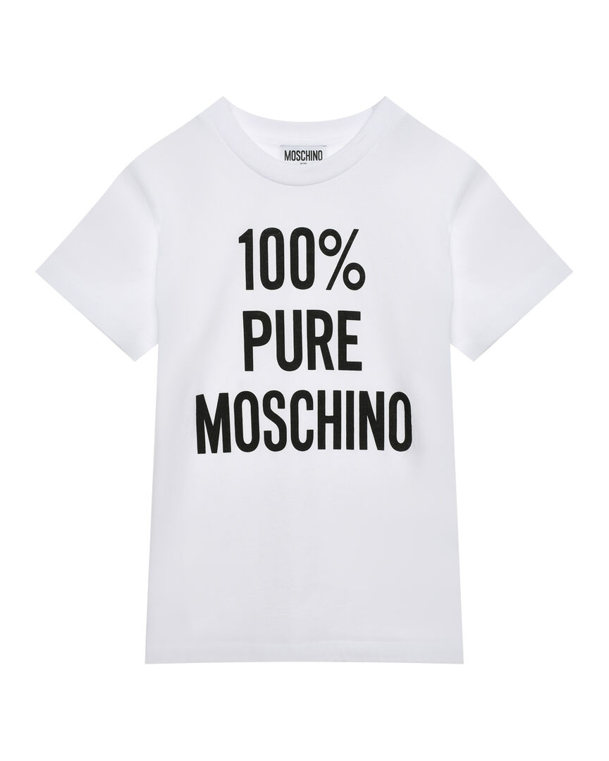 Футболка с принтом "100% Pure Moschino" фото 1