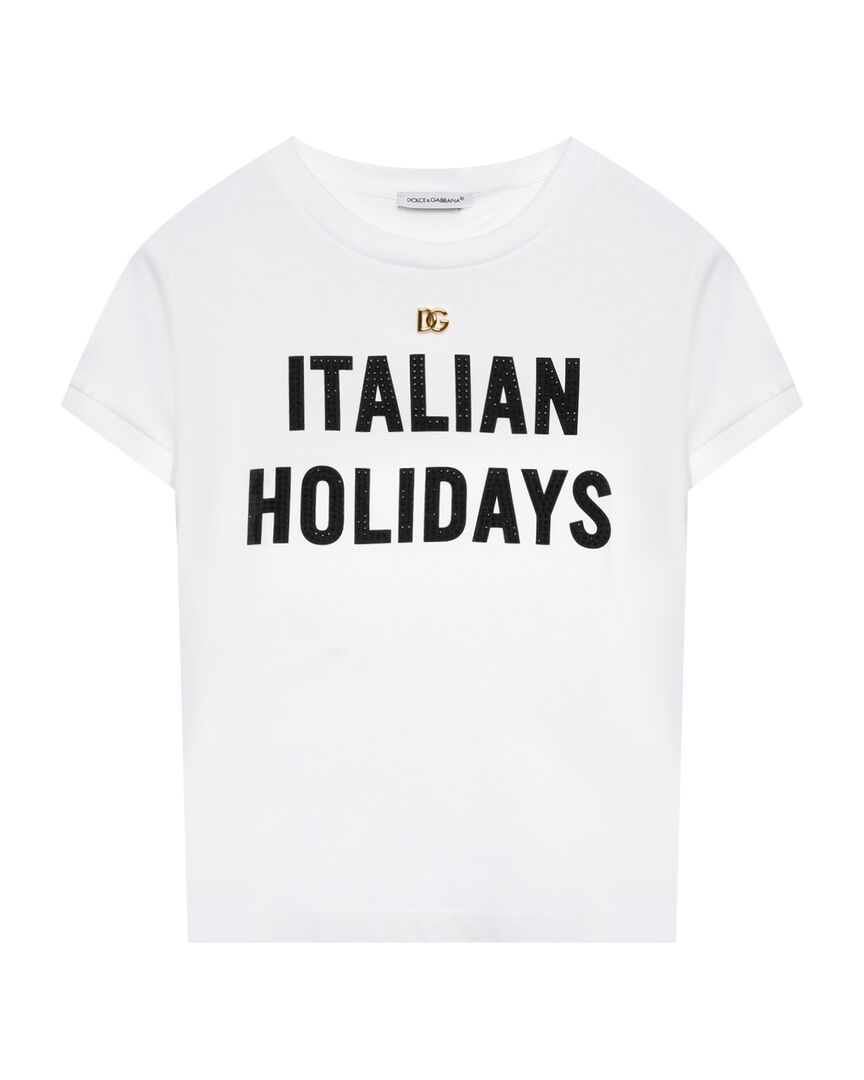 Футболка с принтом "Italian Holidays" Dolce&Gabbana фото 1