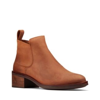 Женские полусапоги Clarks (Memi Zip 26161628), коричневые