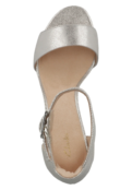 Женские туфли с открытым мыском/закрытой пяткой Clarks, серебряные