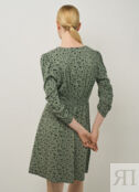 Платье мини из вискозы, Зеленый O`Stin