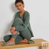 Пижама из двойной газовой хлопчатобумажной ткани  38 (FR) - 44 (RUS) зелены