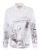 Хлопковая рубашка Dom Rebel BONK белый+принт l