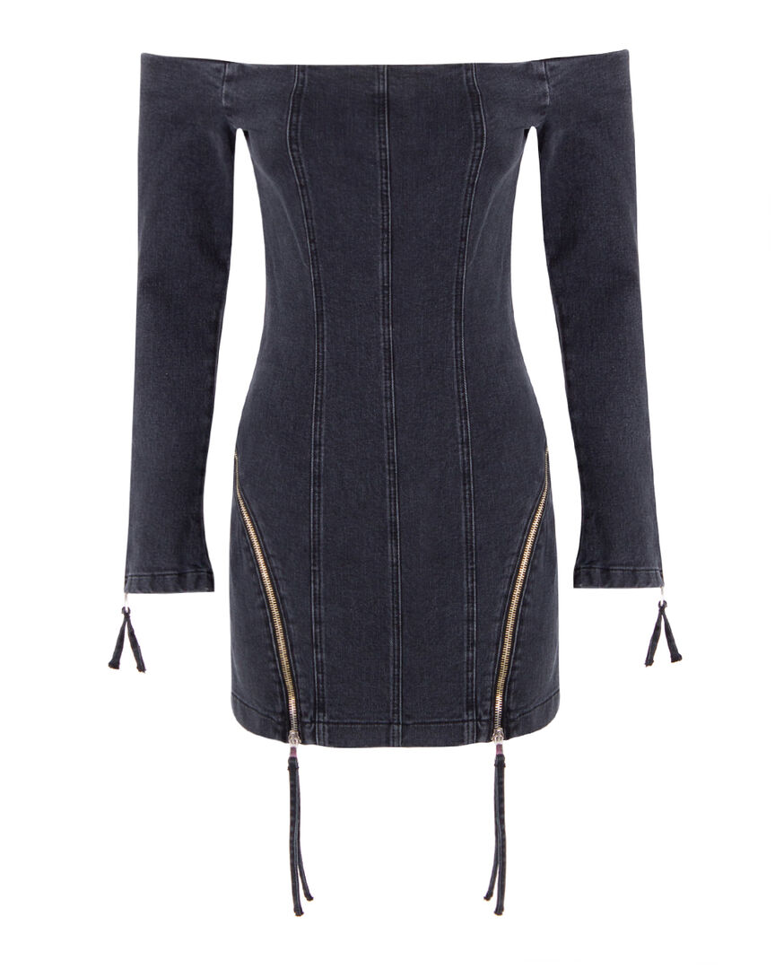 Платье мини BLUMARINE 4J036A черный 38 4J036A фото 1