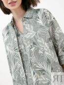 Блузка хлопковая с растительным принтом Pompa