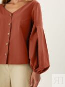 Блуза из 100% хлопка красная Pompa