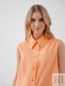Рубашка без рукавов из 100% хлопка персикового цвета Pompa