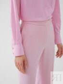 Прямые широкие брюки светло-розового цвета Pompa