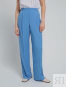 Костюмные брюки из вискозы голубые Pompa