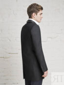 Классическое мужское черное пальто Pompa