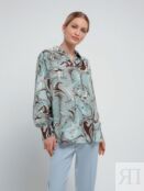 Свободная классическая блуза с абстрактным принтом Pompa
