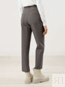 Утепленные брюки из костюмной ткани цвета мокко Pompa