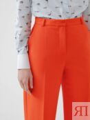 Прямые свободные брюки из костюмной ткани цвета грейпфрут Pompa