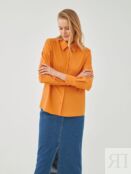 Женская классическая рубашка оранжевого цвета Pompa