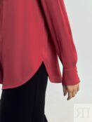 Свободная блуза из вискозы малиново-красная Pompa