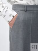 Прямые брюки свободного силуэта серые Pompa