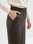 Прямые брюки из вискозной костюмной ткани Pompa