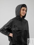 Куртка-ветровка женская с капюшоном черная Pompa