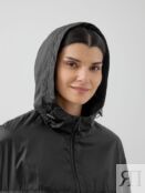 Куртка-ветровка женская с капюшоном черная Pompa