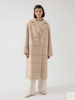 Пальто демисезонное с мембраной бежево-коричневое Pompa