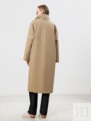 Пальто женское еврозима с мембраной и утепленной спинкой бежевое Pompa