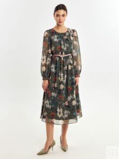 Свободное платье с цветочным принтом Pompa