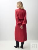 Платье миди из вискозы красное Pompa