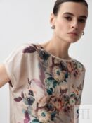 Хлопковая блуза с цветочным принтом Pompa