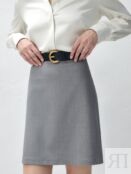 Мини-юбка из вискозной костюмной ткани Pompa