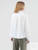 Прямая блуза из хлопка белая Pompa