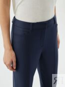 Утепленные брюки со стрелками темно-синие Pompa