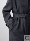 Пальто с мембраной черно-серое Pompa