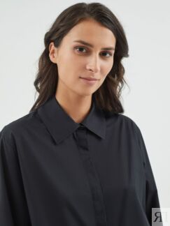 Свободная блуза из хлопка с удлинённой спинкой Pompa