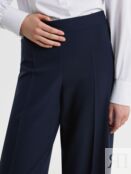 Расклешенные брюки со стрелками из костюмной вискозной ткани Pompa