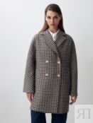Укороченное пальто с мембраной бежево-коричневое Pompa