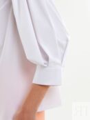 Хлопковая белая рубашка с рукавами-фонариками Pompa