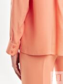 Свободная блузка персикового цвета без пуговиц Pompa