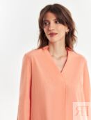 Свободная блузка персикового цвета без пуговиц Pompa
